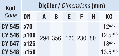 Teras Süzgeçleri CY 545