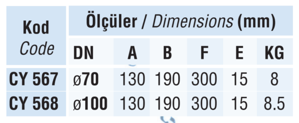 Parapet Süzgeci CY 567