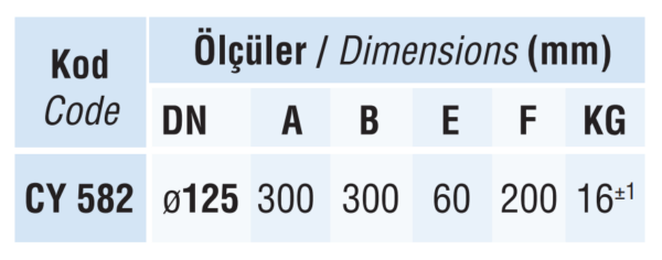 Viyadük Süzgeci CY 582