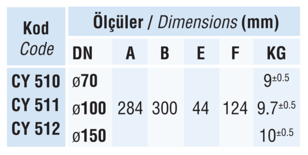 Dikey İnişli Yer Süzgeci CY 510